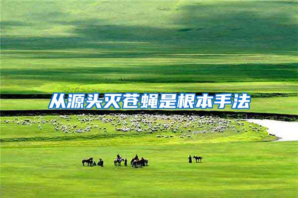 从源头灭苍蝇是根本手法