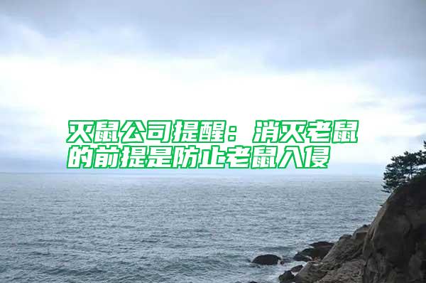 灭鼠公司提醒：消灭老鼠的前提是防止老鼠入侵