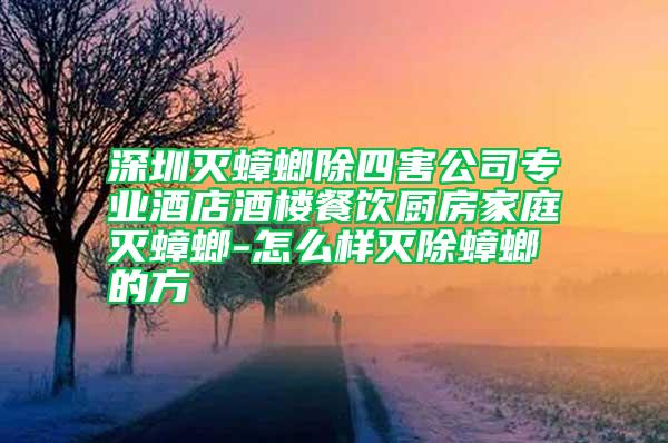 深圳灭蟑螂除四害公司专业酒店酒楼餐饮厨房家庭灭蟑螂-怎么样灭除蟑螂的方