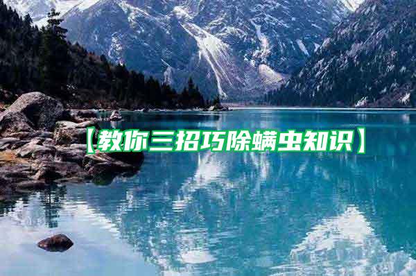 【教你三招巧除螨虫知识】