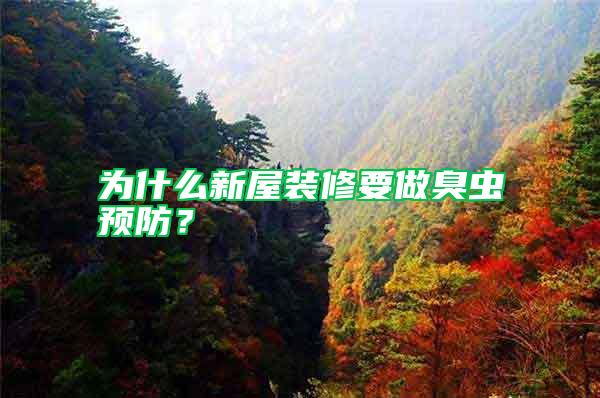 为什么新屋装修要做臭虫预防？