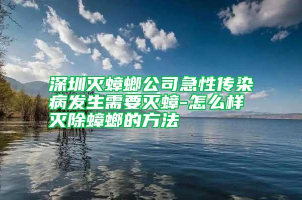 深圳灭蟑螂公司急性传染病发生需要灭蟑-怎么样灭除蟑螂的方法