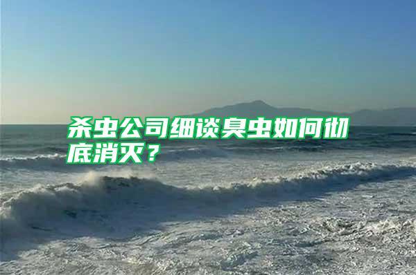 杀虫公司细谈臭虫如何彻底消灭？