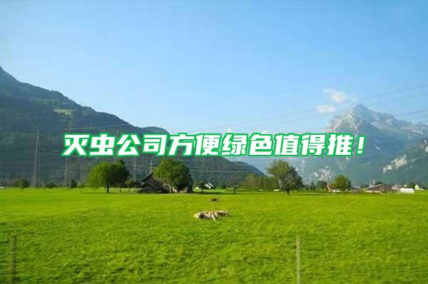 灭虫公司方便绿色值得推！