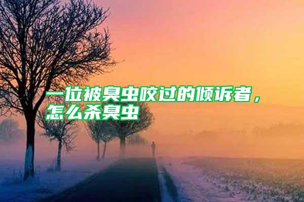 一位被臭虫咬过的倾诉者，怎么杀臭虫
