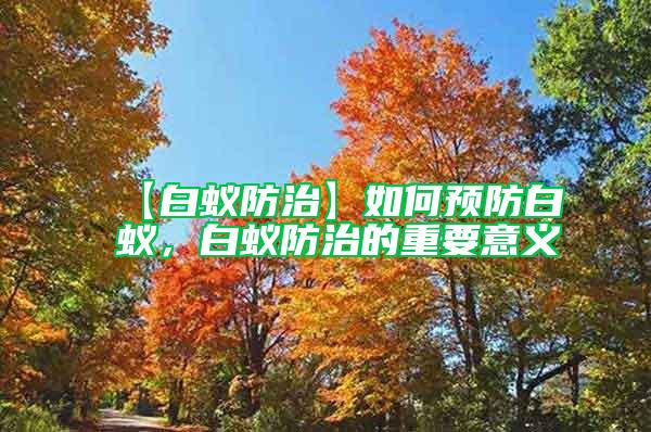 【白蚁防治】如何预防白蚁，白蚁防治的重要意义