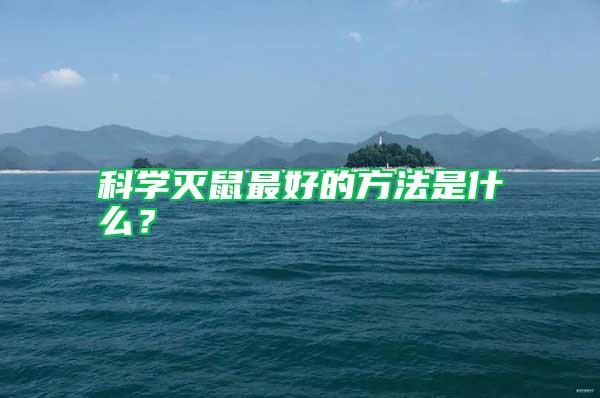 科学灭鼠最好的方法是什么?