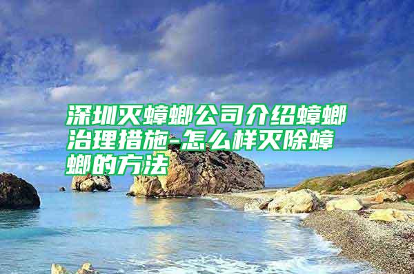 深圳灭蟑螂公司介绍蟑螂治理措施-怎么样灭除蟑螂的方法