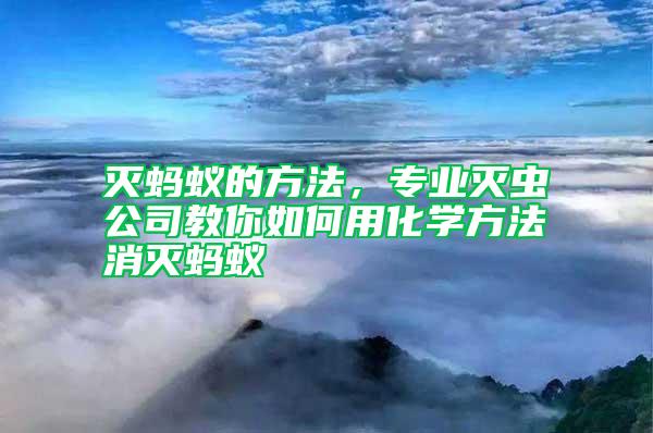 灭蚂蚁的方法，专业灭虫公司教你如何用化学方法消灭蚂蚁