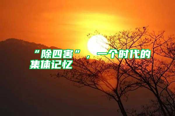 “除四害”，一个时代的集体记忆