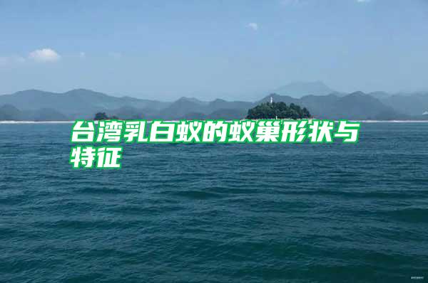 台湾乳白蚁的蚁巢形状与特征