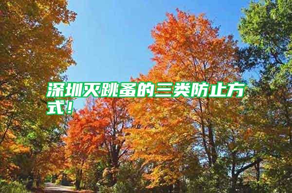 深圳灭跳蚤的三类防止方式！