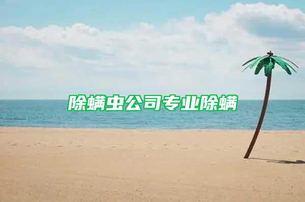 除螨虫公司专业除螨
