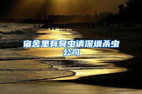 宿舍里有臭虫请深圳杀虫公司