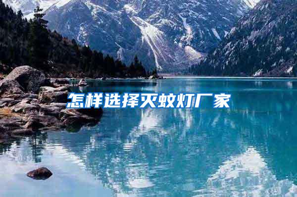 怎样选择灭蚊灯厂家