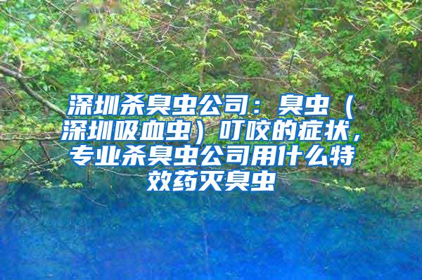 深圳杀臭虫公司：臭虫（深圳吸血虫）叮咬的症状，专业杀臭虫公司用什么特效药灭臭虫