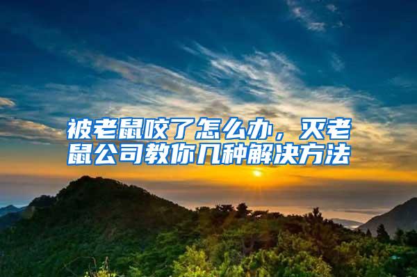 被老鼠咬了怎么办，灭老鼠公司教你几种解决方法