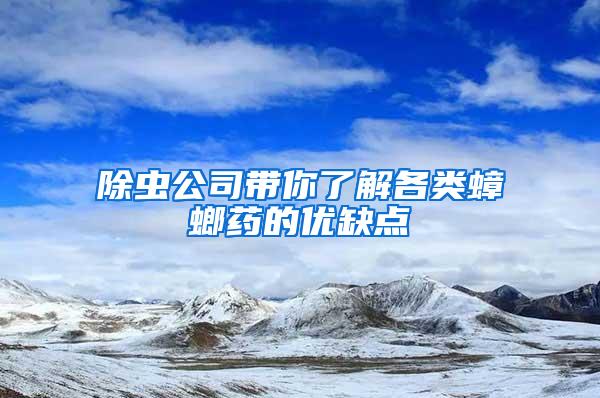 除虫公司带你了解各类蟑螂药的优缺点